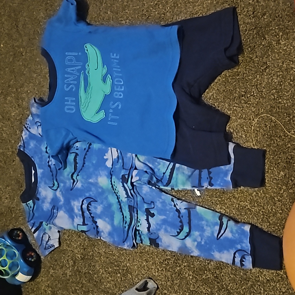 18 month 2 crocodile PJ sets